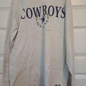 *SALE*  NFL Dallas Cowboys Logo Hoodie, Unisex, Lt. Gray Heather, Size L